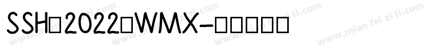 SSH·2022·WMX字体转换