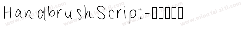 HandbrushScript字体转换