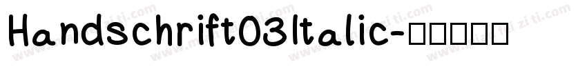Handschrift03Italic字体转换
