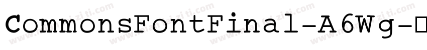 CommonsFontFinal-A6Wg字体转换