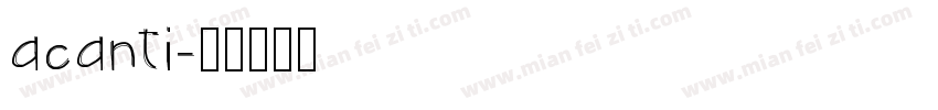 acanti字体转换