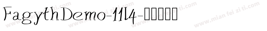FagythDemo-11l4字体转换