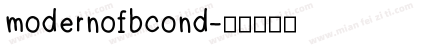 modernofbcond字体转换