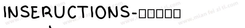 INSERUCTIONS字体转换