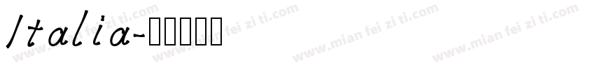Italia字体转换