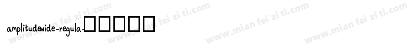 amplitudewide-regula字体转换