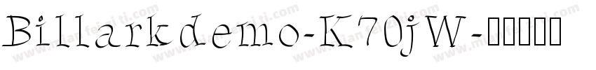 Billarkdemo-K70jW字体转换