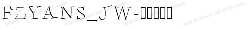 FZYANS_JW字体转换