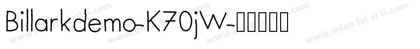 Billarkdemo-K70jW字体转换