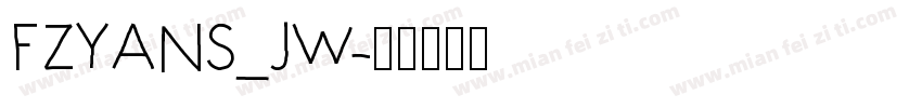 FZYANS_JW字体转换