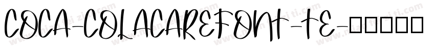 COCA-COLACAREFONT-TE字体转换