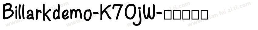 Billarkdemo-K70jW字体转换
