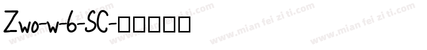 Zwo-w-6-SC字体转换