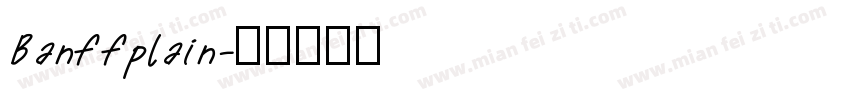 Banffplain字体转换