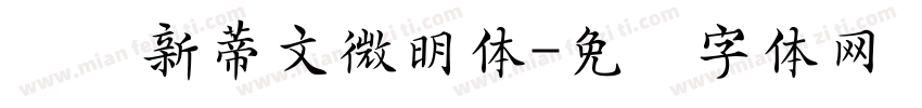 汉仪新蒂文微明体字体转换