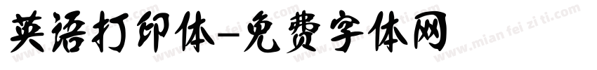 英语打印体字体转换