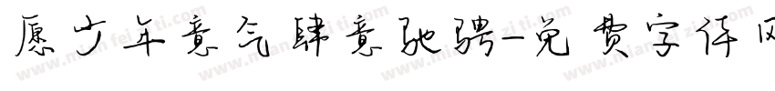 愿少年意气肆意驰骋字体转换