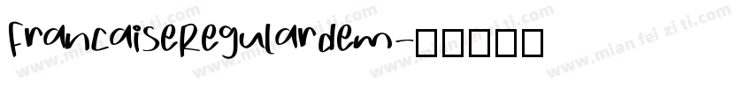 FrancaiseRegulardem字体转换