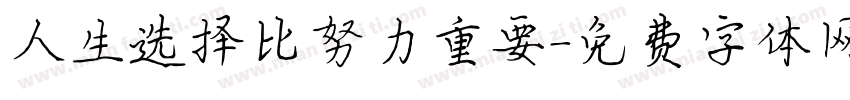 人生选择比努力重要字体转换