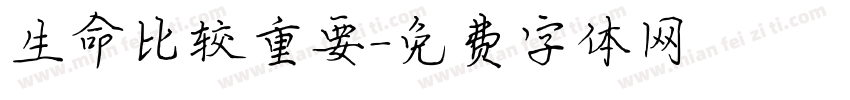 生命比较重要字体转换