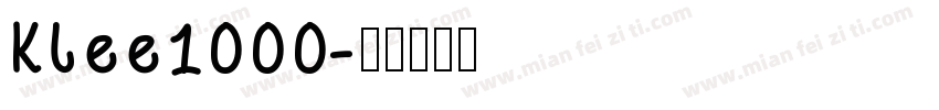 Klee1000字体转换