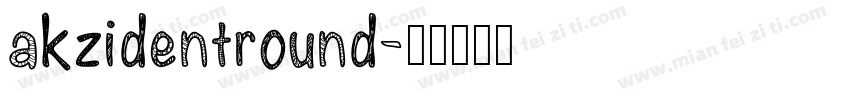 akzidentround字体转换