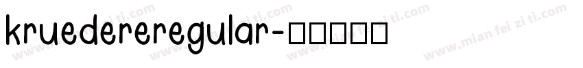 kruedereregular字体转换