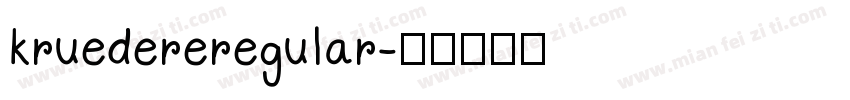 kruedereregular字体转换