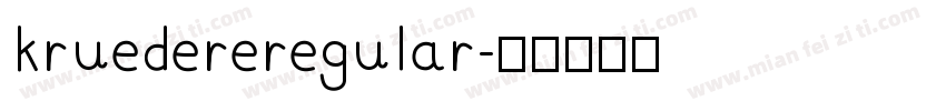 kruedereregular字体转换