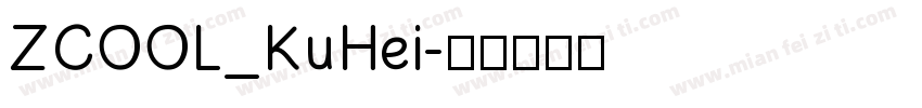 ZCOOL_KuHei字体转换