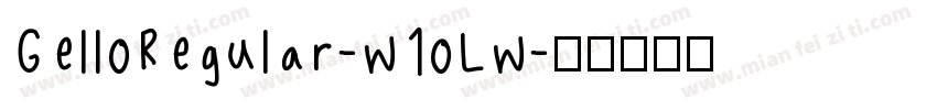 GelloRegular-w1oLw字体转换