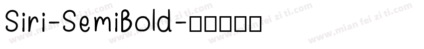 Siri-SemiBold字体转换