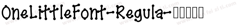 OneLittleFont-Regula字体转换