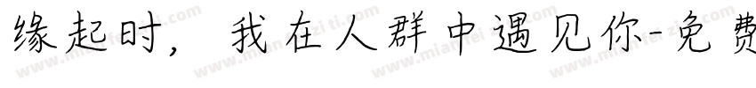 缘起时，我在人群中遇见你字体转换