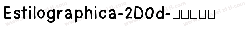 Estilographica-2D0d字体转换
