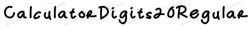 CalculatorDigits20Regular-84mA字体转换