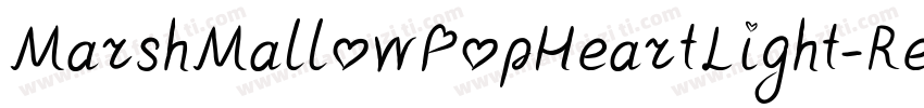 MarshMallowPopHeartLight-Regula字体转换