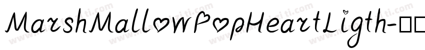 MarshMallowPopHeartLigth字体转换