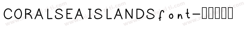 CORALSEAISLANDSfont字体转换