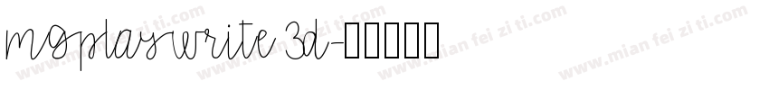 MgPlayWrite3D字体转换