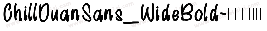 ChillDuanSans_WideBold字体转换