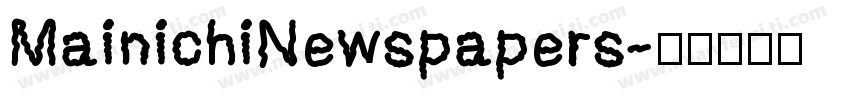 MainichiNewspapers字体转换