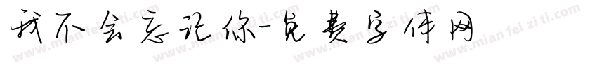我不会忘记你字体转换