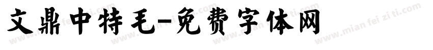 文鼎中特毛字体转换