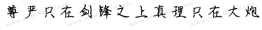 尊严只在剑锋之上真理只在大炮射程之内字体转换