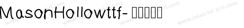MasonHollowttf字体转换