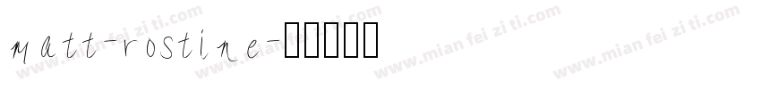matt-rostine字体转换