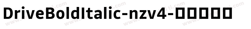 DriveBoldItalic-nzv4字体转换