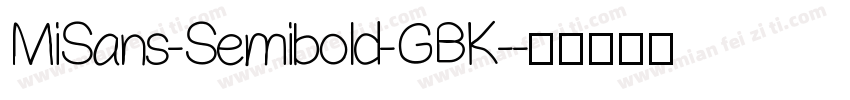MiSans-Semibold-GBK-字体转换