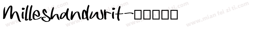 Milleshandwrit字体转换